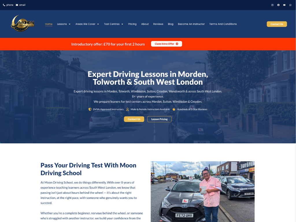 example of website designed and created by rishix marketing