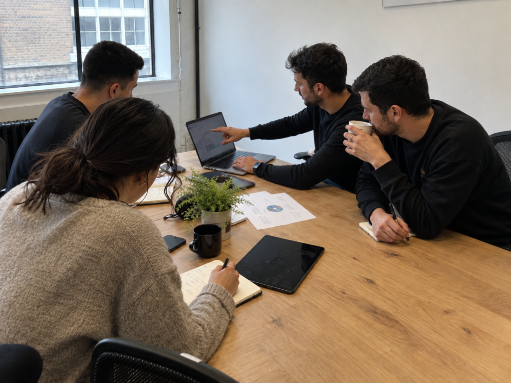 rishix marketing team meeting in boardroom